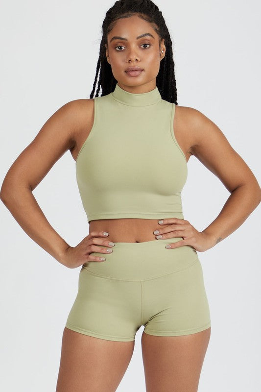 High Neck Cut Off Tank | Available in 5 Colors